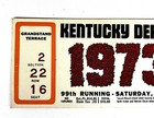 1973 Secretariat Kentucky Derby Admission Ticket With 1 Perforated Slab 5-5-1973