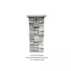 Stacked Stone Arctic Smoke 24 In  X 12 In  Faux Stone Siding Outside Corner Pane