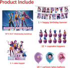 Happy Birthday Banner Supplies Decoration Letter Balloons Pink Girl s School Cla