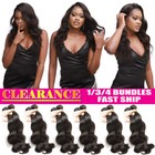Brazilian Virgin Human Hair Straight Weft Extensions Remy Hair Weave 1 4 Bundles