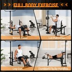 Multi-function Adjustable Workout Bench Home Gym   Leg Extension   Lat Pulldown