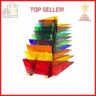 Paljolly 9 Pack Transparent Stained Glass Sheets  4 X 6 Inch Cathedral Glass Col