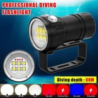 25000lumen Led Scuba Diving Flashlight 500m Underwater Video Photography Light