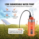 Solar Water Pump Submersible Deep Well Pump 12v Dc 1 6 Gpm 230 Ft 96w