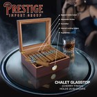 Prestige Import Group Chalet Glasstop Cherry Cigar Humidor  fast Free Shipping 