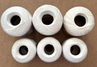 Mixed Lot Crochet Thread  Lot Of 6  White