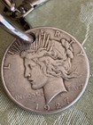 1927 Silver Peace Dollar Carabiner Keychain