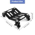 Moligou Car Wheel Dolly Set Of 4  6600 Lbs  3t Car Moving Cart With Brakes  