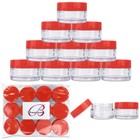 12 Pcs 20 Gram High Quality Thick Acrylic Plastic Jar Sample Containers Bpa Free
