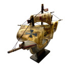 Vintage Wood Model Style Pirate Sail Ship Elizabeth 8   t X 9   l