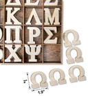 2 Inch 120 Pieces Wooden Greek Letters Bold Font Unfinished Wood Greek Alphab   
