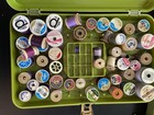 3 Vintage Sewing Spool Holders With Tons Of Vintage Thread
