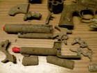 Vintage 1950s Lot Toy Cap Guns Cowboy Star Cayote Top-gun Trooper Dug  Parts