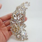 New Elegant Bridal Bridesmaid Clear Rhinestone Crystal Rose Flower Brooch Pin
