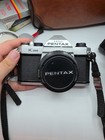 Untested Asahi Pentax K1000 35mm Camera W  Case  Lens  Filters  Flash And More