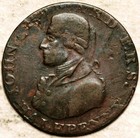 Rare No Date  1791  John Howard Colonial Halfpenny 1 2 Penny Trade Token