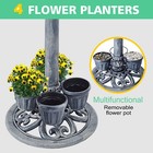 28  Bird Bath Feeder W  4 Planters Pedestal Antique Outdoor Garden Decor Vintage