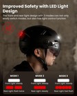 Ilm Smart Adult Bike Helmet With Automatic G-sensor Turn Signal   Brake Warni   