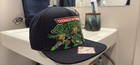 Tmnt Teenage Mutant Ninja Turtles Snapback Hat Black Green Brim Cowabunga