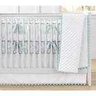 Pottery Barn Baby Organic Pom Pom Quilted Crib Bedding Quilt Sham Skirt New