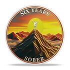 6 Years Aa Sobriety Coin  3d Effect Alcoholics Anonymous Token  Six Years Sober