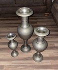 Set Of 3 Vintage Persian Islamic middle Eastern Ornate Vases  24     19      14    