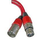 New 6ft Foot 3pin Red Balanced Xlr Male To Female Mic Microphone Cable Dmx Cord