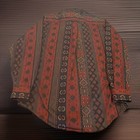 Vtg Pan Handle Slim Quality Western Wear Colorblock Aztec Band Collar Men M