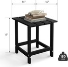 Outdoor Patio Side Table Hdpe Adirondack End Table Weather Resistant