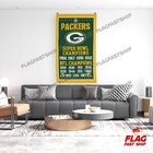 Green Bay Packers 3x5 Ft Banner Rodgers Nfl Super Bowl Champions Free Shipping