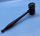 Deluxe Gavel 9  Long all Wood legal Judge Law Lawyer Auction Business vtg