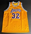 Magic Johnson La Lakers Signed Yellow Pro Style Jersey - Psa dna