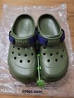 Crocs Offroad Sport Clog Army Green Blue Unisex Men   s Sz 9 Women   s 11 New