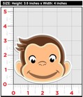 Curious George Embroidered Iron On   Sew On Patch  Applique 3 5  H By 4 