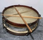 Antique Slingerland Radio King Lyon   Healy Snare Drum  Vtg Ludwig Drum Sticks