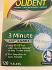 Set Of 2 Polident 3 Minute Denture Cleanser Tablets 120 Count Ea Box Exp 8 31 26