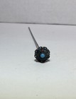 Antique Edwardian Victorian Silver Tone Rhinestone Hat Pin