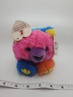 Vintage Swibco Puffkins Cosmo Bear St Jude Plush Colorblock Rainbow 1998 Nwt