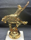 Vintage Metal Trophy Topper Bareback Horse Rider 4 1 2 Nos