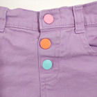 Garanimals Skirt Girls Sz 4t Purple Elastic Waist 5 Pockets Snaps No Zipper