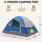 4-person Waterproof Dome Camping Tent     Lightweight   Easy Setup