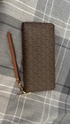 Michael Kors Brown Zip-around Women s Wallet With Logo And Card Slots