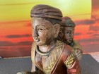 Southeast Asian Folk Art Carved Woman   Child Hand Painted Wood