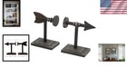 2 Metal Arrow Bookends  Cast Iron  Bronze Finish Book Display Pair