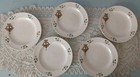 Carrigaline Pottery 5 Dessert salad Plates - Shamrock Clovers - Cork Ireland