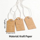 300 Pcs Small Price Tags With Elastic String  Brown Kraft Jewelry Tags For Pr   