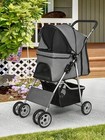 Jzh7-4wheels Pet Stroller Dog Cat Jogger Stroller For Medium Small Dogs Cats Fol