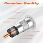 2-pack Rg6 Coaxial Cable 15ft  Gold Plated Tv Coax Cable Cord Extender