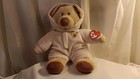 Ty Pluffies Baby Bear Pink  8  Plush Non Removable Hooded Pajamas W hang Tag