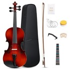 Full Size 4 4 Violin Kit For Beginners  Acoustic Fiddle With Bow   Case - Red